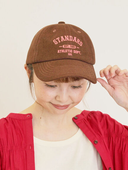 【消臭効果】カレッジロゴ刺繍キャップ（ベージュ/ブラウン）｜Samansa Mos2（サマンサ モスモス）通販