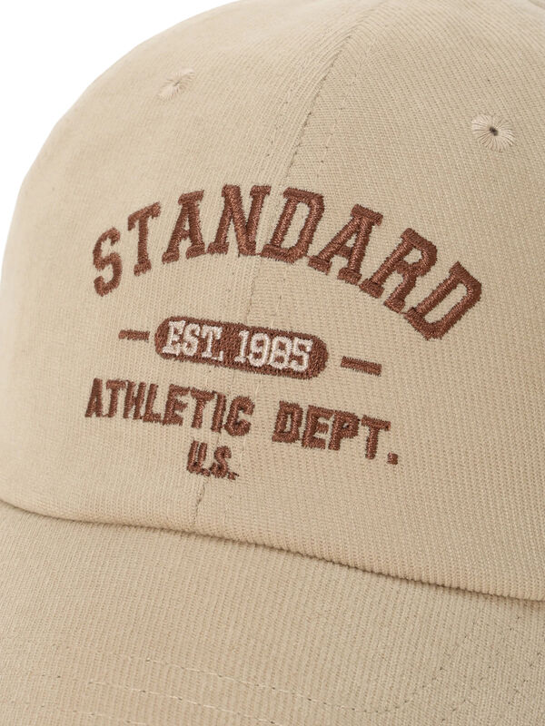 セール】 【消臭効果】カレッジロゴ刺繍キャップ（ベージュ/ブラウン