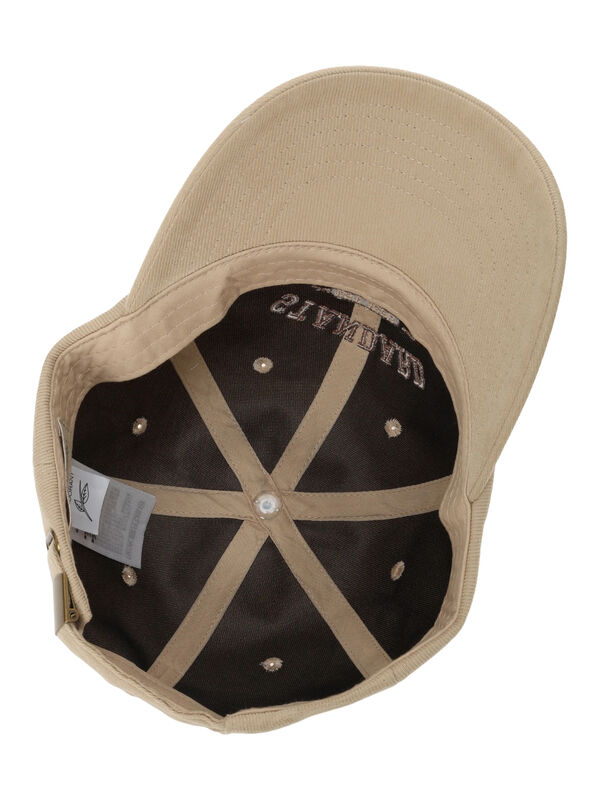 セール】 【消臭効果】カレッジロゴ刺繍キャップ（ベージュ/ブラウン