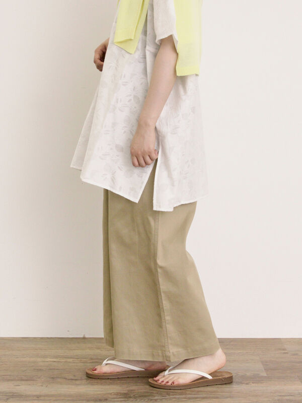 セール】 【M/Lサイズ】ツイルストレートパンツ（チャコールグレー