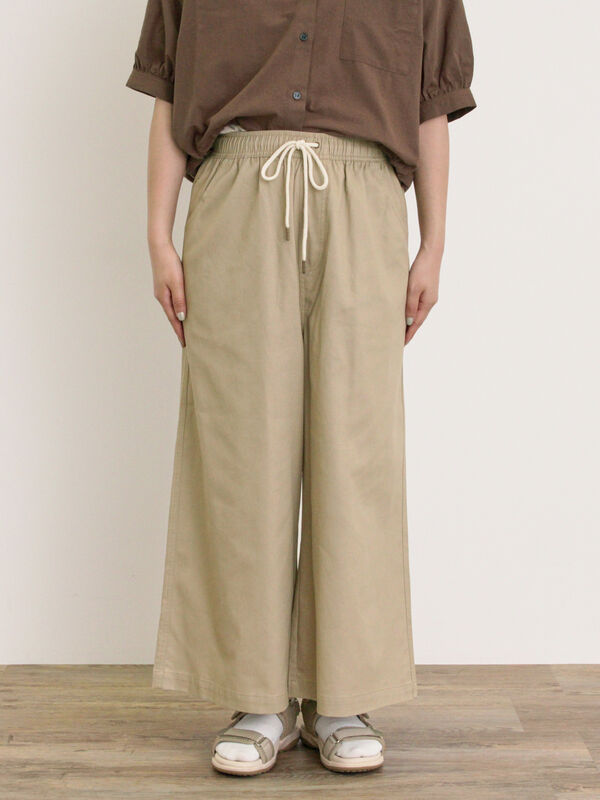 セール】 【M/Lサイズ】ツイルストレートパンツ（チャコールグレー