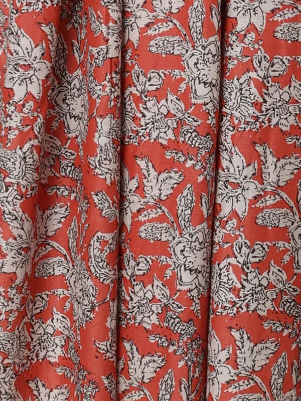 セール】 インドボイル柄アソートスカート（チャコールグレー/レッド