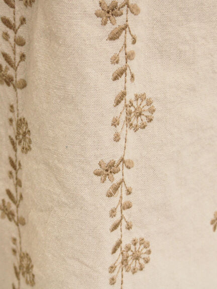 【M/Lサイズ】花刺繍パンツ（チャコールグレー/ベージュ/ブラウン）｜Samansa Mos2（サマンサ モスモス）通販