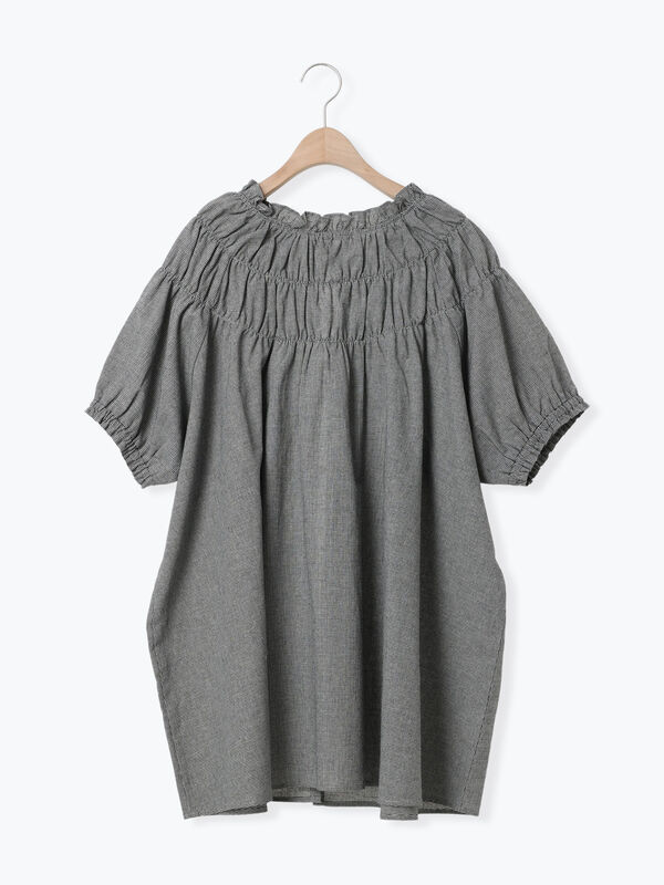 セール】 前後2WAYリボンギャザーブラウス（オフホワイト