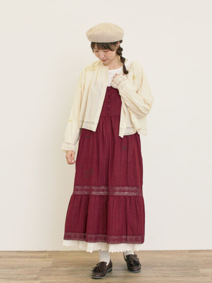 ランダム刺繍入りブラウス（ブラック/ボルドー/グリーン/キナリ）｜Samansa Mos2（サマンサ モスモス）通販