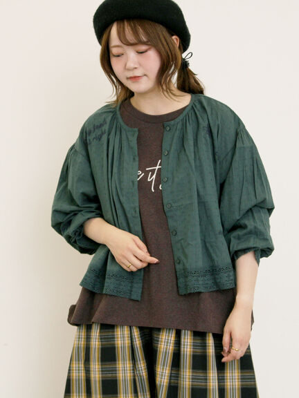 ランダム刺繍入りブラウス（ブラック/ボルドー/グリーン/キナリ）｜Samansa Mos2（サマンサ モスモス）通販
