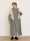 【Cross×Linen】タックワンピース《S/Mサイズ》（ベージュ）｜Samansa Mos2（サマンサ モスモス）通販