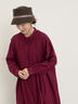 【Cross×Linen】タックワンピース《S/Mサイズ》（ブラック/ボルドー/ベージュ/ブルー/キナリ）｜Samansa Mos2（サマンサ モスモス）通販