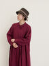 【Cross×Linen】タックワンピース《S/Mサイズ》（ブラック/ボルドー/ベージュ/ブルー/キナリ）｜Samansa Mos2（サマンサ モスモス）通販