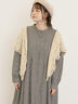 【Cross×Linen】タックワンピース《S/Mサイズ》（ブラック/ボルドー/ベージュ/ブルー/キナリ）｜Samansa Mos2（サマンサ モスモス）通販