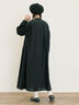 【Cross×Linen】タックワンピース《S/Mサイズ》（ブラック/ボルドー/ベージュ/ブルー/キナリ）｜Samansa Mos2（サマンサ モスモス）通販