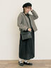 【Cross×Linen】タックワンピース《S/Mサイズ》（ブラック/ボルドー/ベージュ/ブルー/キナリ）｜Samansa Mos2（サマンサ モスモス）通販