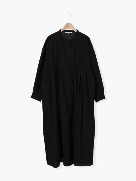 【Cross×Linen】タックワンピース《S/Mサイズ》（ブラック/ボルドー/ベージュ/ブルー/キナリ）｜Samansa Mos2（サマンサ モスモス）通販