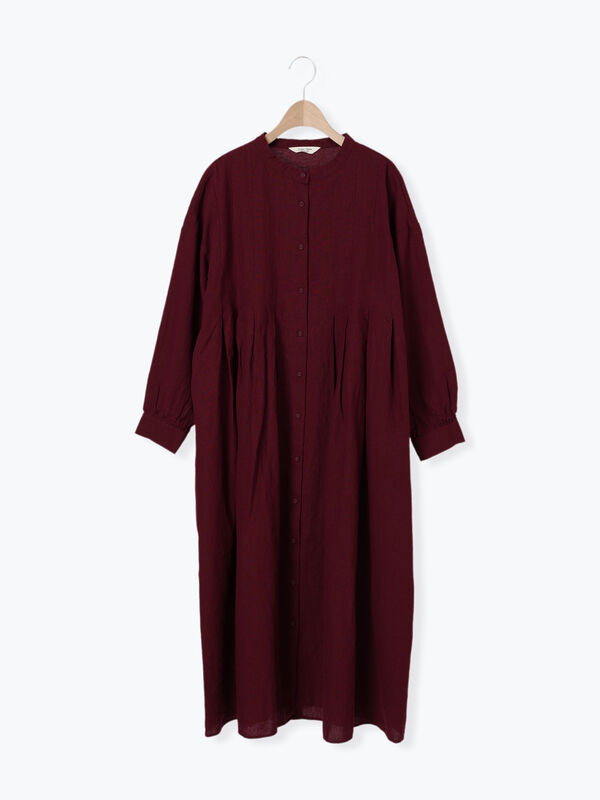 セール】 【Cross×Linen】タックワンピース《S/Mサイズ》（ブラック