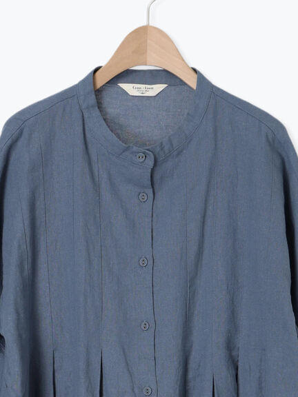 【Cross×Linen】タックワンピース《S/Mサイズ》（ブラック/ボルドー/ベージュ/ブルー/キナリ）｜Samansa Mos2（サマンサ モスモス）通販