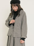 【Cross×Linen】ショールカラージャケット（ベージュ）｜Samansa Mos2（サマンサ モスモス）通販