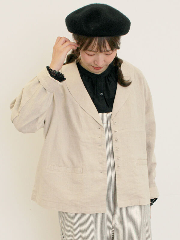 【Cross×Linen】ショールカラージャケット（キナリ）｜Samansa Mos2（サマンサ モスモス）通販