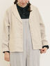 【Cross×Linen】ショールカラージャケット（チャコールグレー/ブラック/ベージュ/キナリ）｜Samansa Mos2（サマンサ モスモス）通販