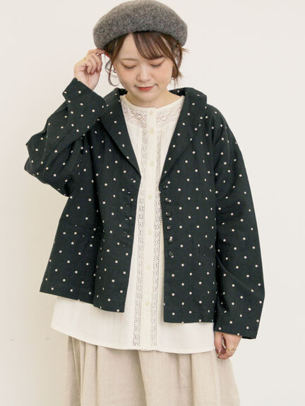 【Cross×Linen】ショールカラージャケット（チャコールグレー/ブラック/ベージュ/キナリ）｜Samansa Mos2（サマンサ モスモス）通販