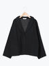 【Cross×Linen】ショールカラージャケット（チャコールグレー/ブラック/ベージュ/キナリ）｜Samansa Mos2（サマンサ モスモス）通販