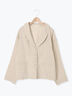 【Cross×Linen】ショールカラージャケット（チャコールグレー/ブラック/ベージュ/キナリ）｜Samansa Mos2（サマンサ モスモス）通販