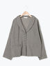 【Cross×Linen】ショールカラージャケット（チャコールグレー/ブラック/ベージュ/キナリ）｜Samansa Mos2（サマンサ モスモス）通販