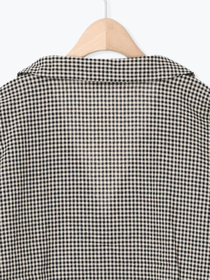 【Cross×Linen】ショールカラージャケット（チャコールグレー/ブラック/ベージュ/キナリ）｜Samansa Mos2（サマンサ モスモス）通販