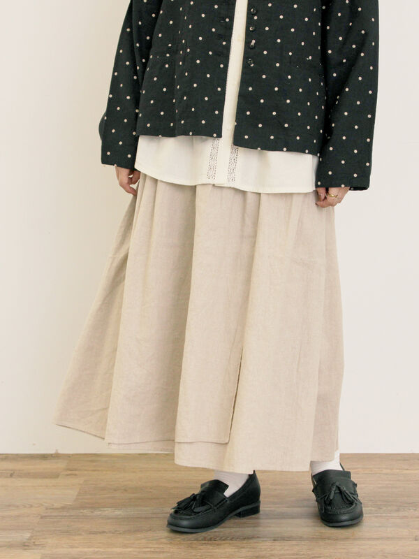 【Cross×Linen】ラップ風スカート（キナリ）｜Samansa Mos2（サマンサ モスモス）通販