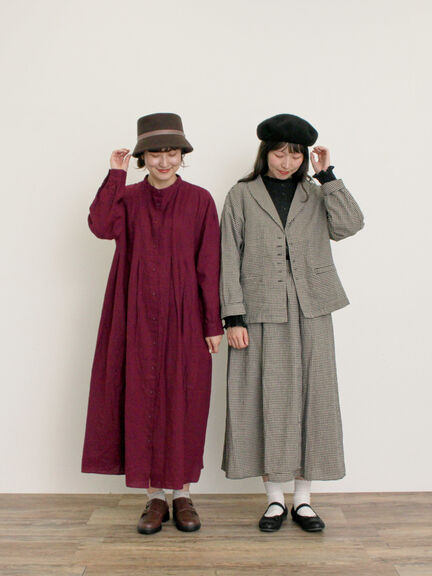【Cross×Linen】ラップ風スカート（チャコールグレー/ブラック/ベージュ/キナリ）｜Samansa Mos2（サマンサ モスモス）通販