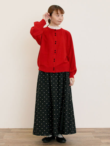 【Cross×Linen】ラップ風スカート（チャコールグレー/ブラック/ベージュ/キナリ）｜Samansa Mos2（サマンサ モスモス）通販