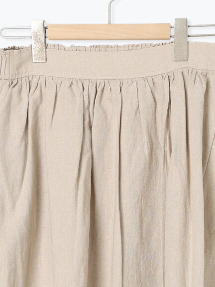 【Cross×Linen】ラップ風スカート（チャコールグレー/ブラック/ベージュ/キナリ）｜Samansa Mos2（サマンサ モスモス）通販