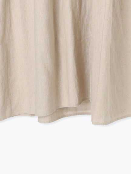 【Cross×Linen】ラップ風スカート（チャコールグレー/ブラック/ベージュ/キナリ）｜Samansa Mos2（サマンサ モスモス）通販