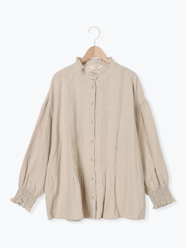 【Cross×Linen】ピンタックブラウス（キナリ）｜Samansa Mos2（サマンサ モスモス）通販
