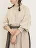 【Cross×Linen】ピンタックブラウス（オフホワイト/ブラック/ボルドー/ベージュ/ブルー/キナリ）｜Samansa Mos2（サマンサ モスモス）通販