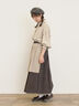 【Cross×Linen】ピンタックブラウス（オフホワイト/ブラック/ボルドー/ベージュ/ブルー/キナリ）｜Samansa Mos2（サマンサ モスモス）通販
