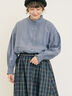 【Cross×Linen】ピンタックブラウス（オフホワイト/ブラック/ボルドー/ベージュ/ブルー/キナリ）｜Samansa Mos2（サマンサ モスモス）通販