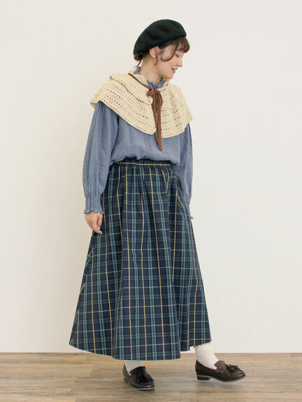 【Cross×Linen】ピンタックブラウス（オフホワイト/ブラック/ボルドー/ベージュ/ブルー/キナリ）｜Samansa Mos2（サマンサ モスモス）通販