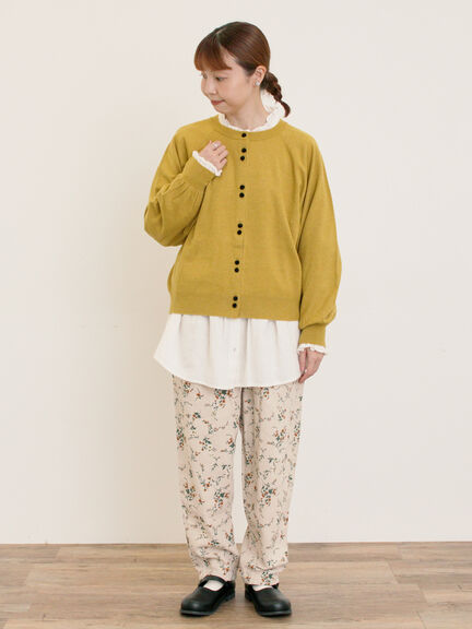 【Cross×Linen】ピンタックブラウス（オフホワイト/ブラック/ボルドー/ベージュ/ブルー/キナリ）｜Samansa Mos2（サマンサ モスモス）通販