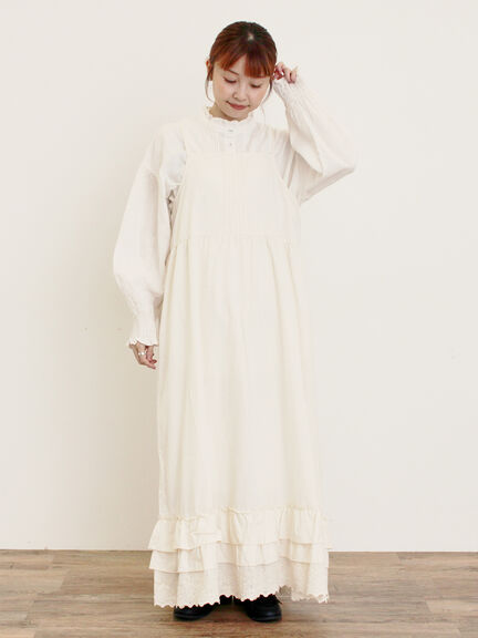 【Cross×Linen】ピンタックブラウス（オフホワイト/ブラック/ボルドー/ベージュ/ブルー/キナリ）｜Samansa Mos2（サマンサ モスモス）通販