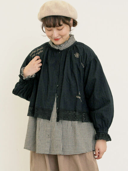 【Cross×Linen】ピンタックブラウス（オフホワイト/ブラック/ボルドー/ベージュ/ブルー/キナリ）｜Samansa Mos2（サマンサ モスモス）通販