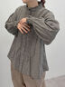 【Cross×Linen】ピンタックブラウス（オフホワイト/ブラック/ボルドー/ベージュ/ブルー/キナリ）｜Samansa Mos2（サマンサ モスモス）通販