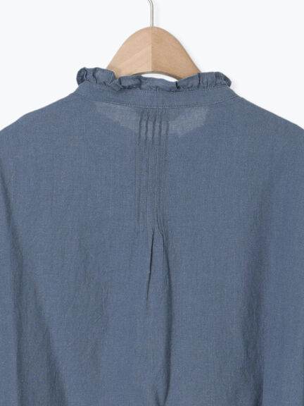 【Cross×Linen】ピンタックブラウス（オフホワイト/ブラック/ボルドー/ベージュ/ブルー/キナリ）｜Samansa Mos2（サマンサ モスモス）通販