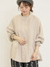 【Cross×Linen】ピンタックブラウス（オフホワイト/ブラック/ボルドー/ベージュ/ブルー/キナリ）｜Samansa Mos2（サマンサ モスモス）通販