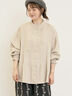 【Cross×Linen】ピンタックブラウス（オフホワイト/ブラック/ボルドー/ベージュ/ブルー/キナリ）｜Samansa Mos2（サマンサ モスモス）通販