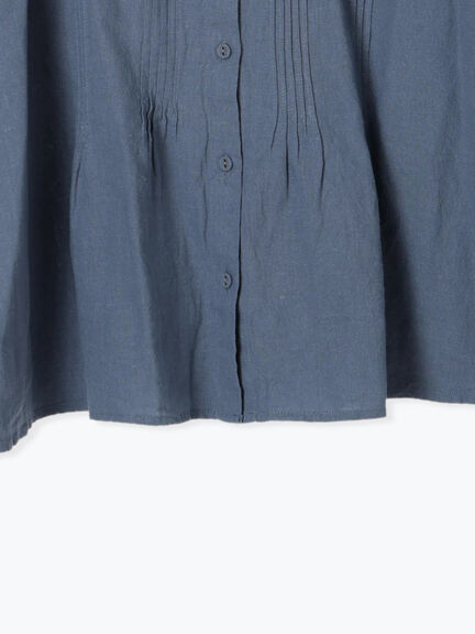 【Cross×Linen】ピンタックブラウス（オフホワイト/ブラック/ボルドー/ベージュ/ブルー/キナリ）｜Samansa Mos2（サマンサ モスモス）通販