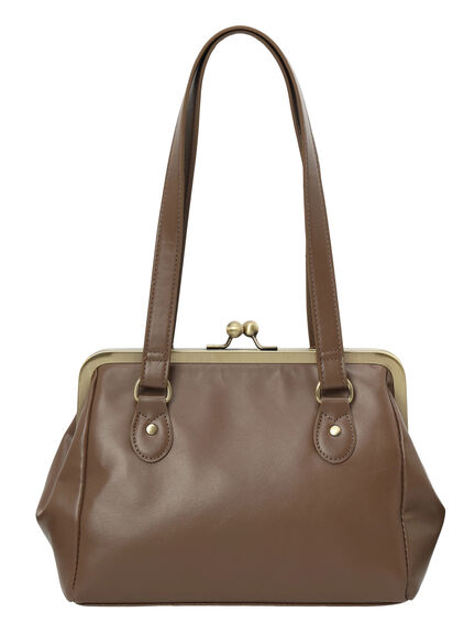 がま口ショルダーバッグ（ブラック/モカ）｜Samansa Mos2（サマンサ モスモス）通販