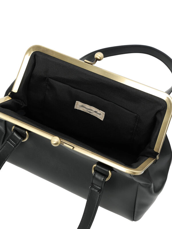 がま口ショルダーバッグ（ブラック/モカ/バッグ/バッグ・ポーチ