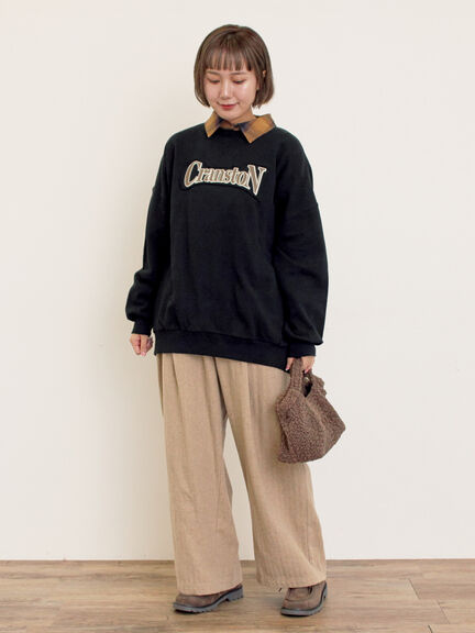 【2WAY】ロゴ刺繍ボアショルダーバッグ（ベージュ/ダークブラウン）｜Samansa Mos2（サマンサ モスモス）通販