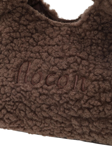 【2WAY】ロゴ刺繍ボアショルダーバッグ（ベージュ/ダークブラウン）｜Samansa Mos2（サマンサ モスモス）通販