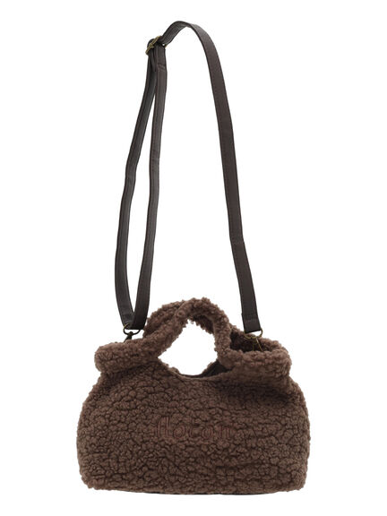 【2WAY】ロゴ刺繍ボアショルダーバッグ（ベージュ/ダークブラウン）｜Samansa Mos2（サマンサ モスモス）通販